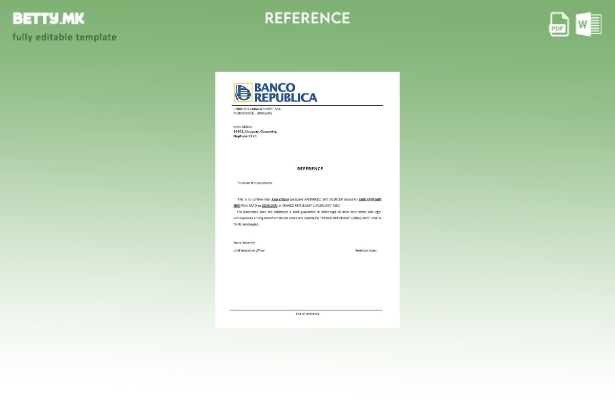 Референтен шаблон за затворање во модерен стил Uruguay Banco República